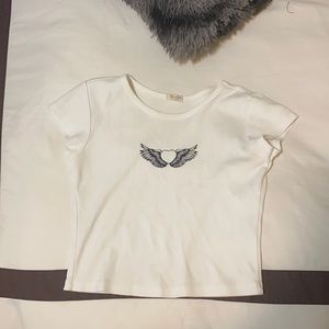 Brandy Melville white baby tee